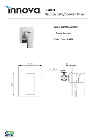 Innova BL4001 Nautica Bath/Shower Mixer