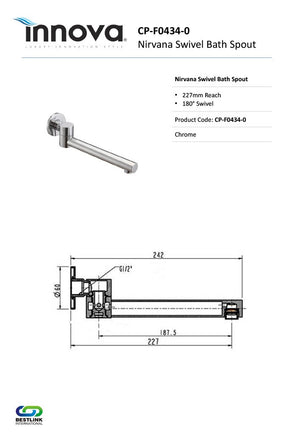 Innova CPF04340 Nirvana Swivel Bath Spout