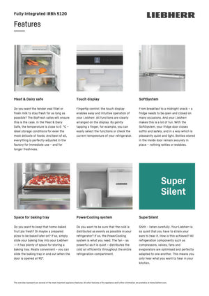 Liebherr IRBh 5120 Plus BioFresh Integrated Refrigerator