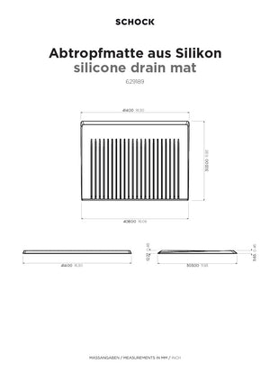 Schock 629189 Silicone Drain Mat