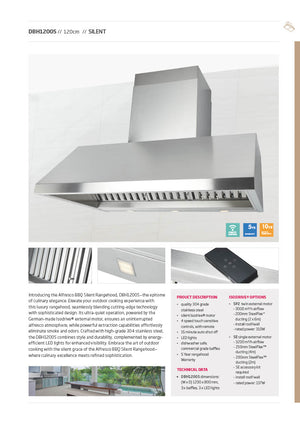 Schweigen DBH1200S 1200mm Silent BBQ Alfresco Rangehood