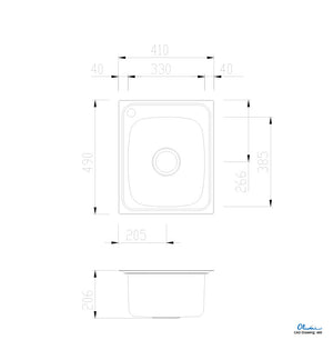 Oliveri 440 Martini Standard Bowl Sink