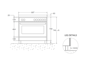 Bertazzoni MPL96L1ETNC Master Series 90cm Wide Freestanding Cooker