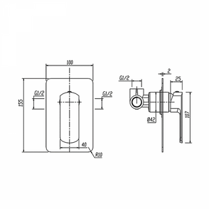 Innova BL2477 Heston Bath/Shower Mixer