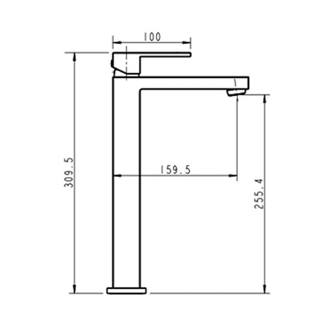 Innova BL25S21 Nautica Slimline Tower Basin Mixer