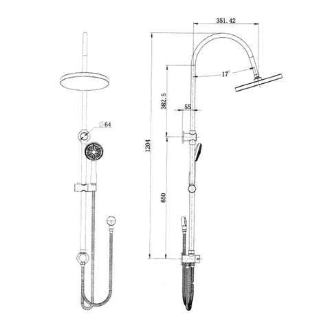 Innova BL3171 York Twin Hose Combination Shower Set