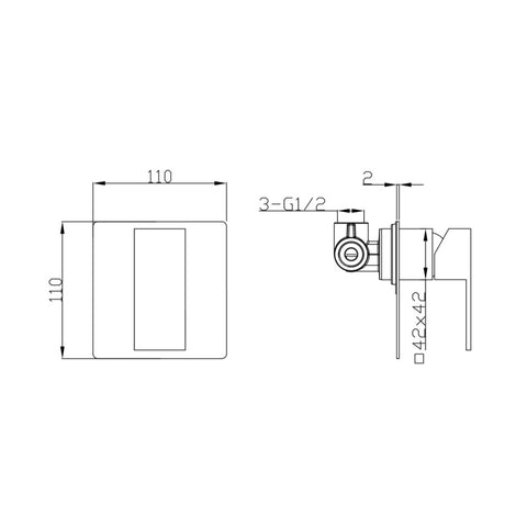 Innova BL4001 Nautica Bath/Shower Mixer