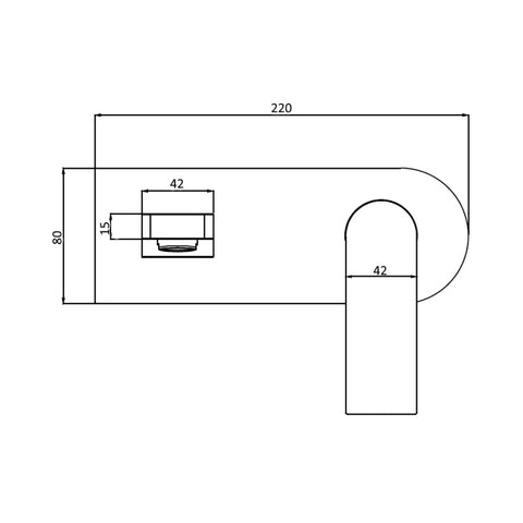 Innova BL4140 Lonsdale Wall Bath Mixer