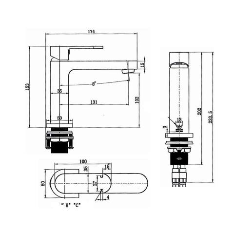 Innova BL6501 Oggi Mini Basin Mixer