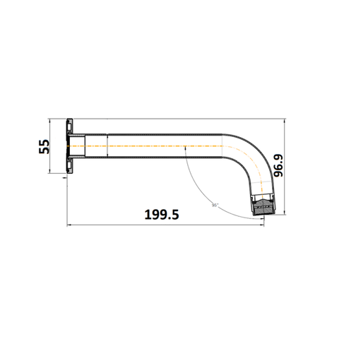 Innova BL7022 Nirvana Curved Wall Basin Spout