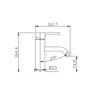 Innova BL9022 New York Curved Spout Basin Mixer