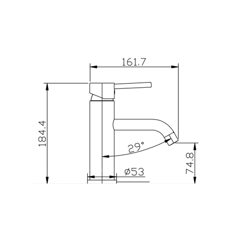 Innova BL9022 New York Curved Spout Basin Mixer