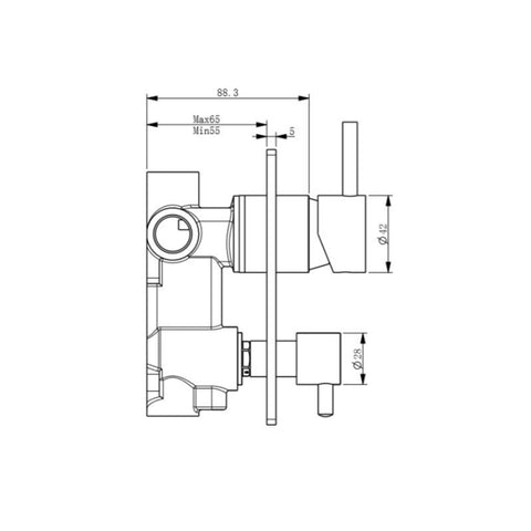 Innova BL9078 New York Bath/Shower Diverter Mixer