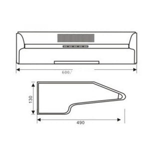 Elfa FH602 60cm Fixed Panel Rangehood