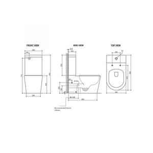 Innova KOVABTWSL Kova Matte White Toilet Suite