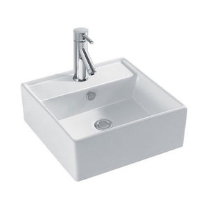 Innova B9401W 410mm Wide Square Wall Hung Ceramic Basin