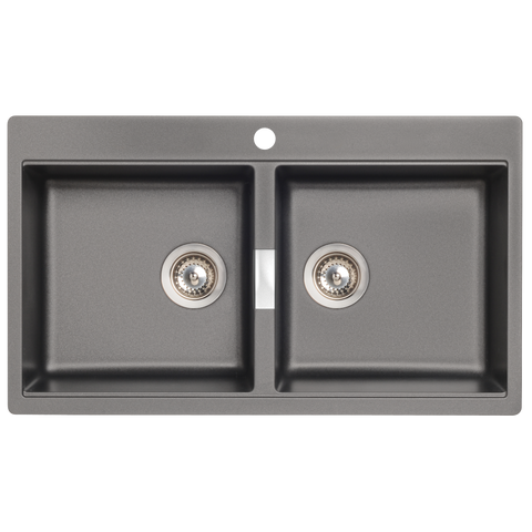 Schock N200 One Tap Hole Double Bowl Stone Sink