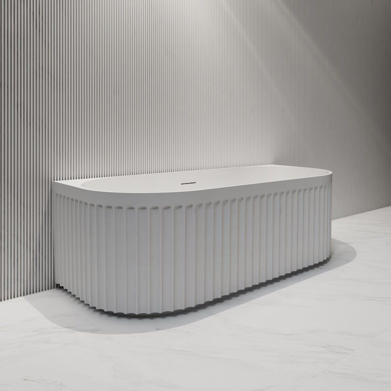 Innova VASA Fluted Back to Wall Acrylic Bath