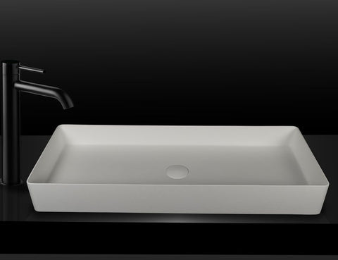 Kaskade VXA78 Oslo 90cm Wide Rectangular Benchtop Stone Basin