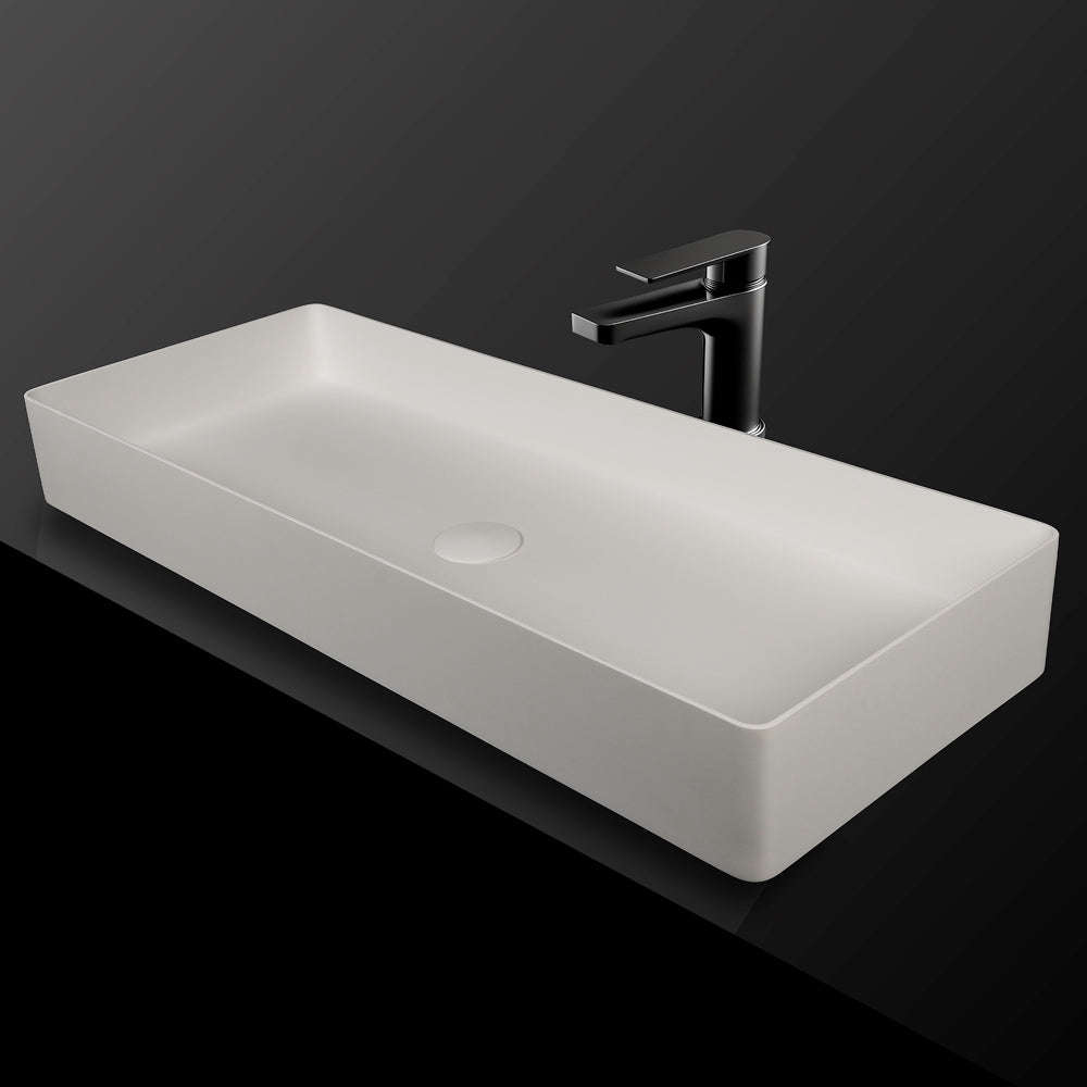 Kaskade VXA78 Oslo 90cm Wide Rectangular Benchtop Stone Basin