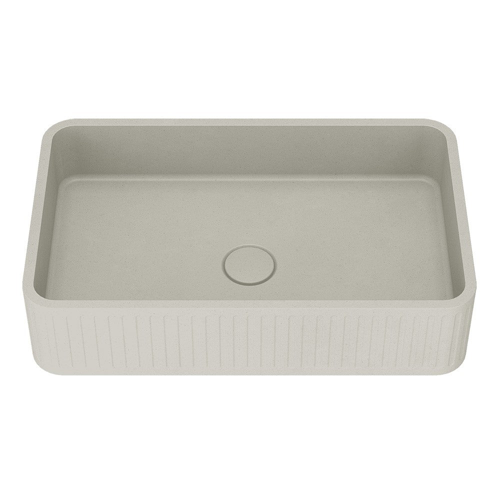 Arcisan KL776940 Kasta-Lux FIC Above Counter 52cm Ribbed Basin with Po ...