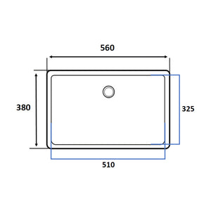 Innova B5639MKII 560mm Rectangular Under Counter Basin