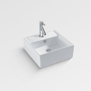 Innova B9401W 410mm Wide Square Wall Hung Ceramic Basin