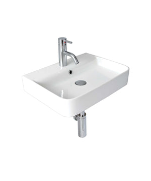 Seima Floor Stock 191441 Limni 015 54.5cm Wide Rectangular Ceramic Wall Hung or Above Counter Basin