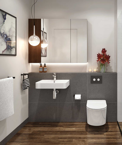 Seima Floor Stock 191441 Limni 015 54.5cm Wide Rectangular Ceramic Wall Hung or Above Counter Basin