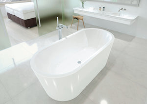 Kaldewei 01-1113-06W 1700mm Freestadning Meisterstuck Classic Duo Oval Bath with White Overflow