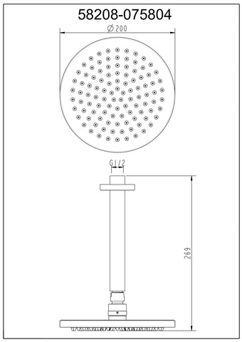 Gareth Ashton 1SVRO Brass Vertical Shower