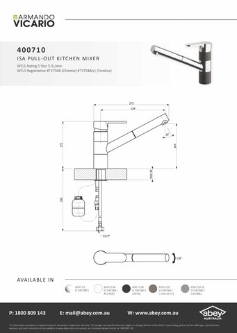 Schock TD100T2B Typos Onyx Single Bowl with Drainer & 400710B Pull Out Kitchen Mixer