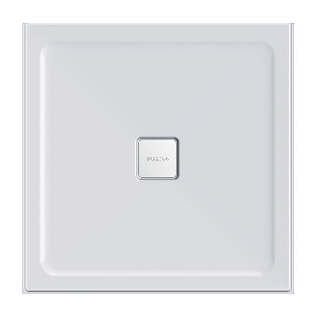 Decina SB1000C3T Luna 1000mm Centre Outlet Square Shower Base