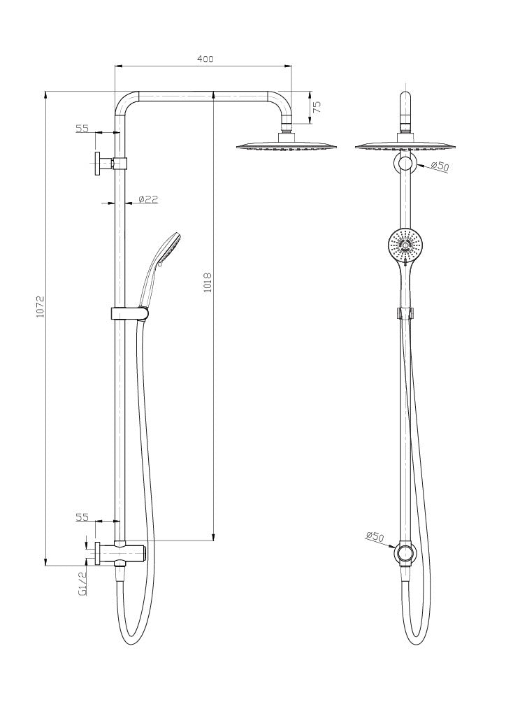 Aquas BA0102 Luft 3 Twin Shower System – 8Appliances