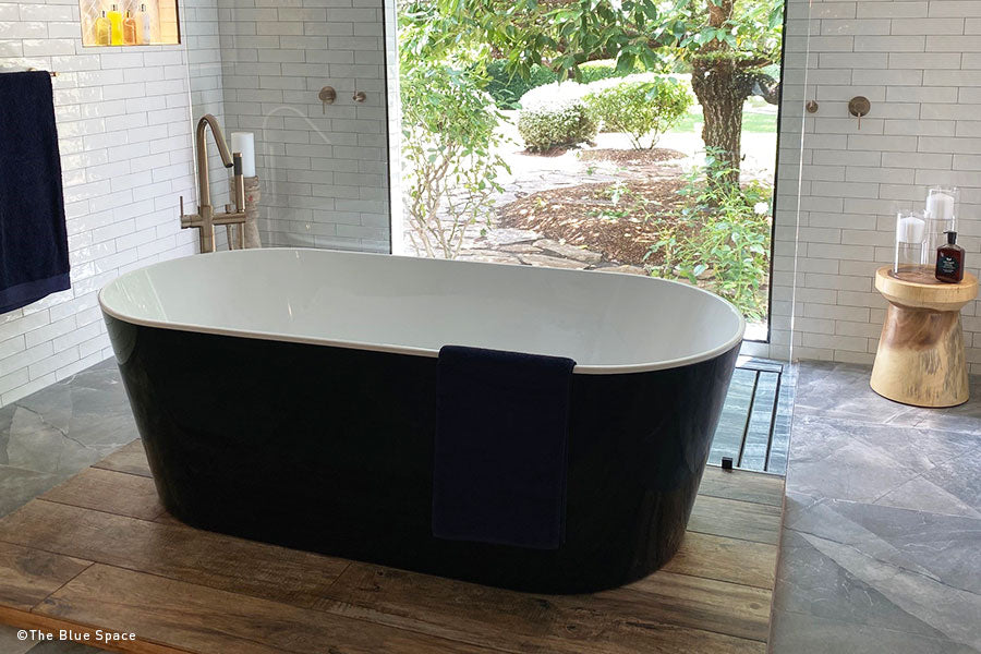 Decina EL1500B/EN1780B Freestanding Black Bath