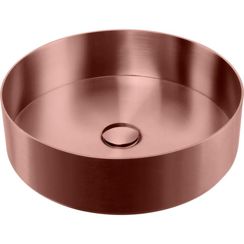 Oliveri MI71CU Milan Round Stainless Steel Counter Top Copper Basin