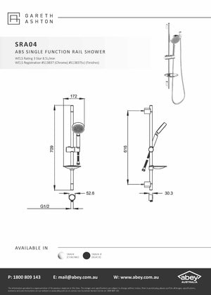 Gareth Ashton SRA04 Round Sliding Rail Shower