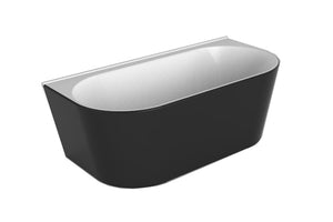 Decina AG1700B Alegra 1700mm Back to Wall Black Freestanding Bath