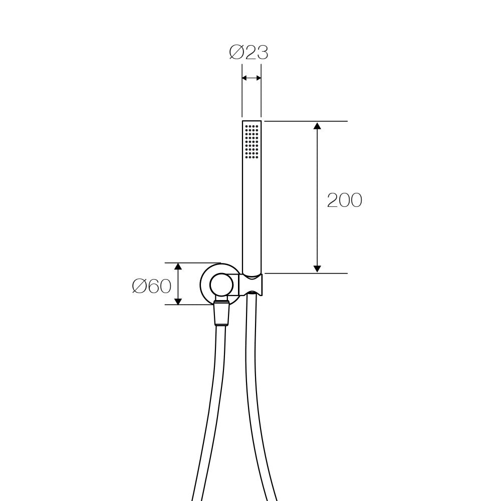 Arcisan AX02412 Axus Tubular Handshower On Swivel Wall Bracked ...