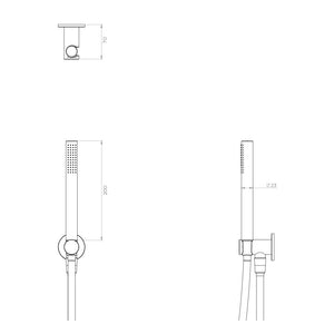 Arcisan AX02430 Axus Tubular Handshower On Fixed Wall Bracket