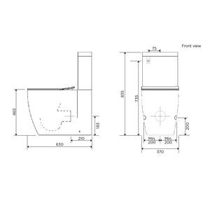 Arcisan SY04118 Synergii Dual Inlet Toilet Suite with Slim Line Seat