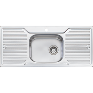 Oliveri DZ133 Diaz Single Bowl Sink With Double Drainer