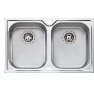 Oliveri DZ163 Diaz Double Bowl Topmount Sink