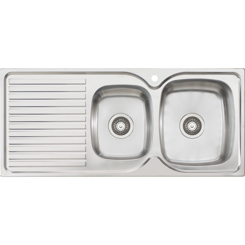 Oliveri EE12 Endeavour 1 & 3/4 Bowl Sink With Drainer