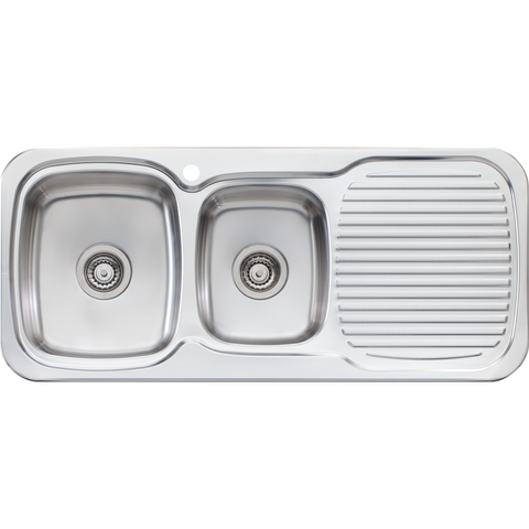 Oliveri LL136 Lakeland 1 & 3/4 Bowl Sink With Drainer