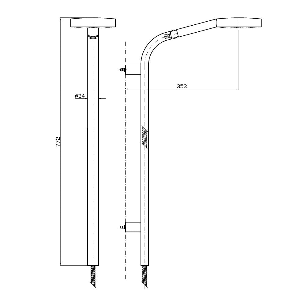 Zucchetti Z93118 Simply Beautiful Handshower Set on Column – 8Appliances