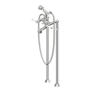 Zucchetti ZAM278 Agorà Classic Free Standing Bath Set White Ceramic Lever Handle